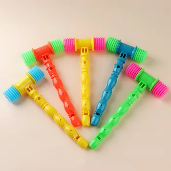 1шт Маленький Музыкальный Инструмент Взаимодействующие Игры Развивающие Игрушки для Детей Пластиковый Вокальный Стучащий Молоток Детские Игровые Свистки Подарок