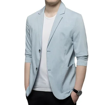 Z485 -2023 Костюм мужская одежда осенние сенсорные костюмы мужская корейская версия тонкий одиночный западный деловой повседневный Западный сервис мужчины