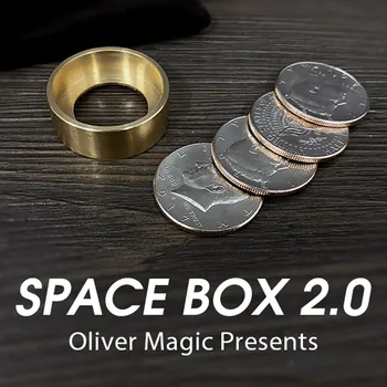 Космическая коробка 2.0 от Оливера Волшебная Монета Появляется Исчезает Магия Фокусника Крупным Планом Иллюзия Трюк Фокусы Ментализм Забавный Магический Цилиндр