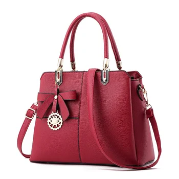 Новое поступление, сумки для женщин, Классические Элегантные офисные женские сумки, однотонные, винно-красные, черные сумки через плечо на молнии