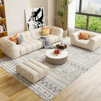 Угловой секционный диван Lazy Cloud на полу в отеле, современный роскошный диван ModernLove Seat, Бархатная мебель для гостиной в стиле Эль-Хогар