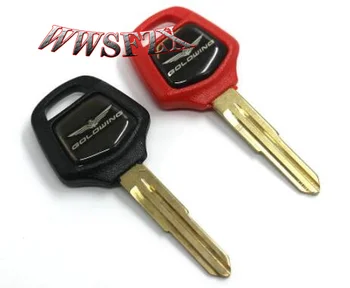 Черный/Красный Мотоцикл Пустой Ключ Режиссерское Лезвие Для Honda 1800 Goldwing GL1800 Embryo Пустые Ключи Могут установить чип
