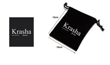 1000 Штук черных бархатных сумок на шнурке 10x12 см, Трафаретная печать с белым Логотипом, Индивидуальный логотип