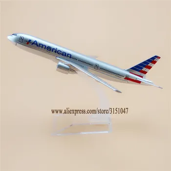 16 см Сплав Металла, Отлитый под давлением Самолет Air American AA Airlines Boeing 777 B777 Airways Модель самолета, детские подарки