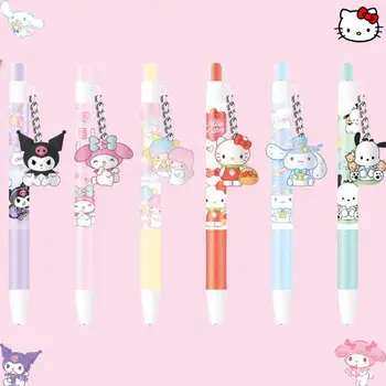 1шт Sanrio Kitty Melody Kuromi Cinnamoroll Pochacco Twin Star Пресс Гелевые Ручки Мультяшные Канцелярские Принадлежности Офисный Школьный Пластик