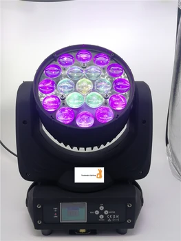 2 шт. диджейское оборудование 19x15 Вт 4 в 1 RGBW LED zoom движущаяся головка для мытья сцены движущаяся головка светодиодное кольцо для управления лучом света