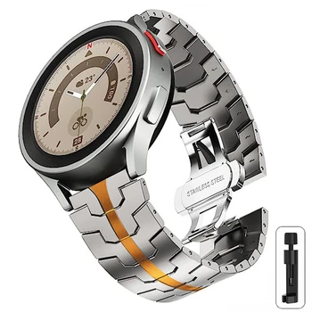 20 мм 22 мм Титановый Цветной Ремешок Для Huawei Watch 4 Pro GT3 46 мм Для Samsung Galaxy Watch 5 Pro 45 мм Gear S3 Ремешок Из нержавеющей Стали