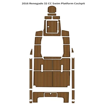 2016 Renegade 32 куб. см Платформа для плавания, Кокпит, коврик для лодки из пены EVA, искусственный тик, коврик для пола