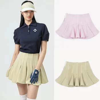 23 Южная Корея Sc Одежда для гольфа Женская Короткая юбка Joker Simple Slim Fit Для похудения Гольф Плиссированная юбка с балдахином