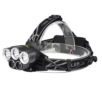 250000LM 5X T6 светодиодный налобный фонарь USB, Перезаряжаемый головной фонарь, лампа-факел, 5 режимов, Новое Поступление, Головное освещение, Наружная лампа