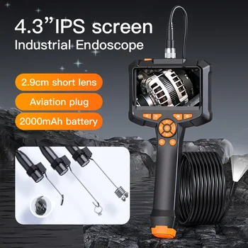 4,3-дюймовый IPS Ручной Эндоскоп Камера Explorer Инспекционная Камера 8 мм 2 Мп IP67 Бороскоп Водонепроницаемый для Осмотра Труб