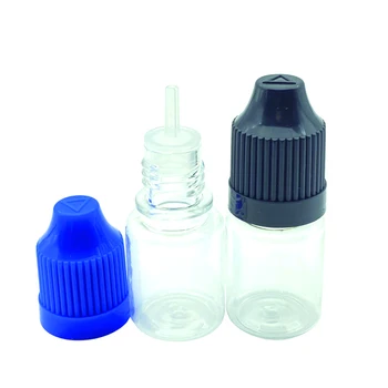 500 шт., 5 мл, Прозрачная ПЭТ Пластиковая бутылка-Капельница, Пустые бутылки С защитной от детей крышкой, жидкость для электронной почты.