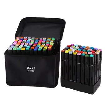 60/80 цветов, спиртовые маркеры, акварельная ручка с двойным наконечником, для детей и взрослых, маркеры для рисования, для художников, маркеры для рисования, ручка
