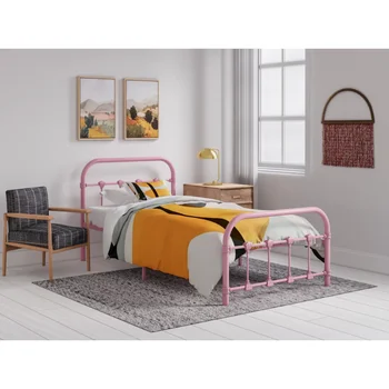 BK Furniture Melissa Металлическая Кровать Twin Pink 79,1 