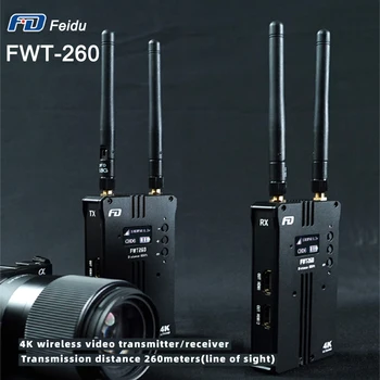 FEIDU FWT-260 800ft Беспроводной Видеопередатчик-Приемник с Задержкой 260 м 0,07 с 4K 1080P HD Передача изображения для Камеры DSLR