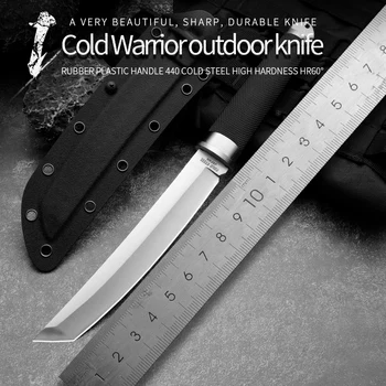 HUANGFU Ножи с фиксированным лезвием, Охотничий нож Для Дикой природы, Походный Охотничий Нож, Боевой Спасательный Нож