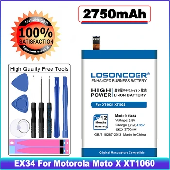 LOSONCOER 2750 мАч EX34 Батарея для Motorola Moto X XT1060 Ghost Moto X XT1031 XT1033 XT1049 XT1053 XT1050 XT1052 Батарея