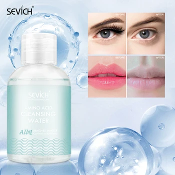 Sevich 100 мл, Аминокислотное средство для снятия макияжа с глаз и губ, Очищающая вода, Освежающая жидкость для глубокого очищения, увлажняющая кожу