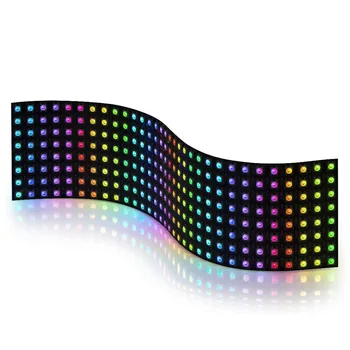 WS2812B RGB Светодиодная панель Экран 8x8 16x16 8x32 256 Пикселей Цифровой Гибкий Программируемый Индивидуально Адресуемый Полноцветный DC5V
