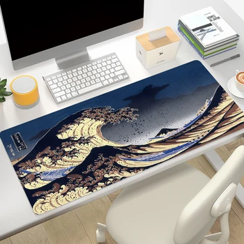 Xxl Коврик Для Мыши Gamer The Great Wave Kanagawa Keyboard Игровой Коврик Для мыши Hokusai Mount Fuji Настольный Коврик Компьютерные Столы Playmat Deskpad