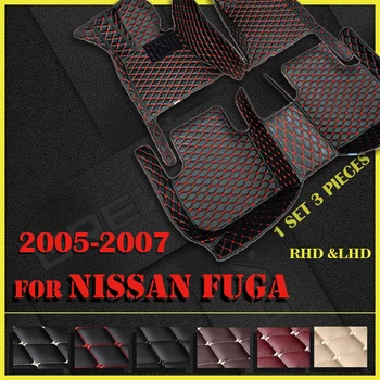Автомобильные коврики для Nissan FUGA 2005 2006 2007 Пользовательские автоматические накладки для ног автомобильный ковровый чехол