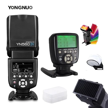 Вспышка Speedlite Yongnuo YN560IV YN560 IV YN 560 с контроллером запуска YongNuo YN560-TX II для фотоаппарата Canon Nikon Fuji