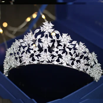 Высококачественный жемчуг в корейском стиле, корона из циркона, головной убор для новобрачных, свадебные аксессуары, украшение для новобрачных
