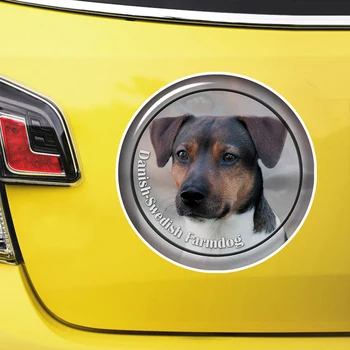 Датско-шведский Фермерский пес, Самоклеящаяся наклейка, Автомобильная наклейка, Водонепроницаемые автомобильные декоры на бампер, заднее стекло, ноутбук #S60993