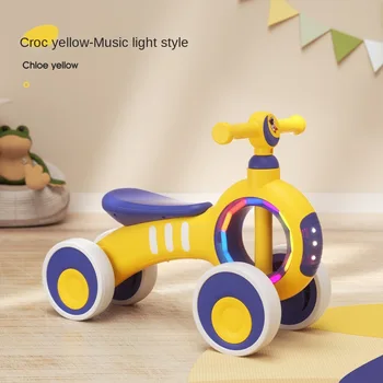 Детская Балансировочная машинка от 1 до 3 лет, Детские раздвижные ходунки, детская игрушечная машинка со светом и музыкой, Детский самокат