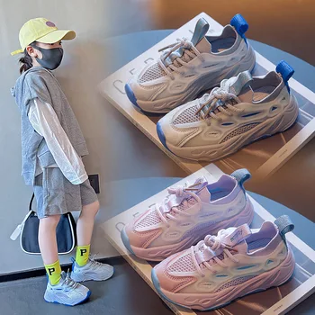 Детские Кроссовки Tenis, Крутые Теннисные туфли для мальчиков и девочек, Дышащие Удобные Кроссовки, Мужская Повседневная спортивная Детская обувь для бега на открытом воздухе