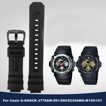 Для Casio G-Shock AW-591/590/5230/282b AWG-M100/M101 G-7700/7710 браслет-Ремешок Резиновые Аксессуары Для наручных Часов Силиконовый ремешок для Часов