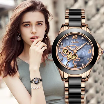 Женские кварцевые часы, женские простые модные наручные часы с бриллиантами, люксовый бренд, элегантные женские водонепроницаемые часы для девочек