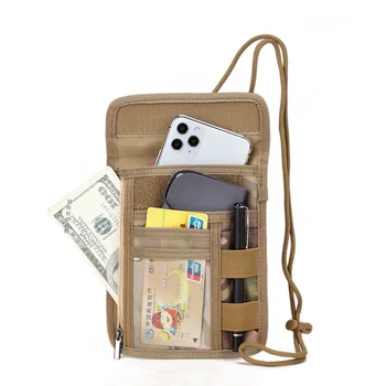 Камуфляжный тактический кошелек, сумка для мобильного телефона, нейлоновая подвесная горловина, выставочная работа, студенческий билет, чехол для хранения мелочей с петлей