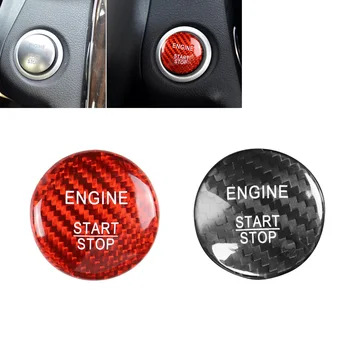 Кнопка Запуска и Остановки двигателя Автомобиля Крышка Tirm Наклейка Красный/Черный Из Углеродного Волокна Для Mercedes Benz A B C W205 GLC X253 AMG E ML GLE