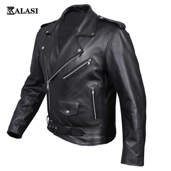 Кожаная куртка, приталенная куртка из искусственной кожи со стоячим воротником, мужская куртка с защитой от ветра, мотоциклетные куртки на молнии с диагональю, мужские