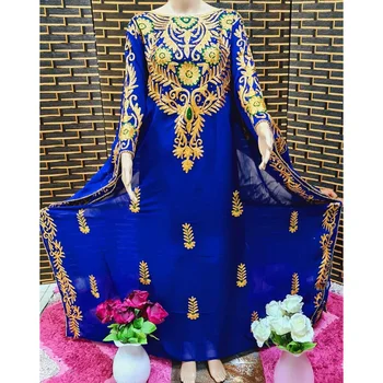 Королевские Синие Кафтаны, Платье Farasha Abaya В Дубае, Марокко, Очень Необычное Длинное Платье, Европейский и американский модный Тренд