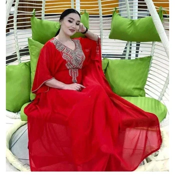 Красные Кафтаны Платье Farasha Abaya из Дубая Марокко Очень Модное Длинное Платье с европейскими и американскими тенденциями моды