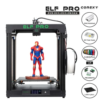 Креативное Обновление ELF Pro3D Принтер Большого Размера 300x300x360 мм CoreXY Высокоточный DIY FDM 3D принтер Комплект Core XY С TMC2208