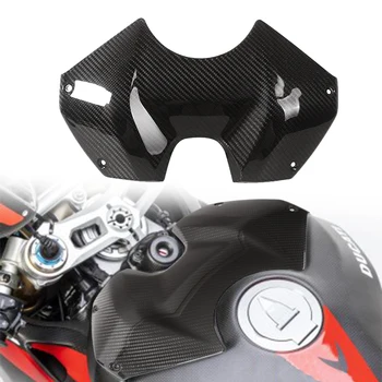 Крышка топливного бака мотоцикла, Аксессуары из углеродного волокна для Ducati Panigale V4 2023, крышка батарейного отсека