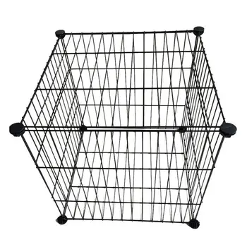 Многофункциональная сетка из черного металла 35x35 см, комбинированное хранилище, шкаф-куб 