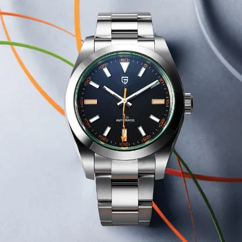 Мужские Механические часы PAGANI DESIGN из зеленого стекла, Роскошные Сапфировые Автоматические часы для мужчин NH35A, часы для дайвинга из нержавеющей стали 2023