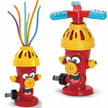 Мультяшные игрушки для разбрызгивания воды, Детский пистолет для распыления воды на открытом воздухе, Вращающаяся игрушка для распыления пожарного гидранта, Летняя садовая лужайка, веселая водная игра