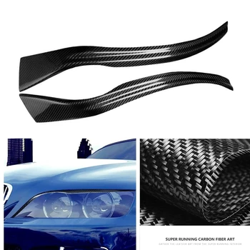 Наклейка для отделки крышки лампы Переднего головного света автомобиля из углеродного волокна, накладка на веко фары, накладка для бровей BMW Z3 1996-2002