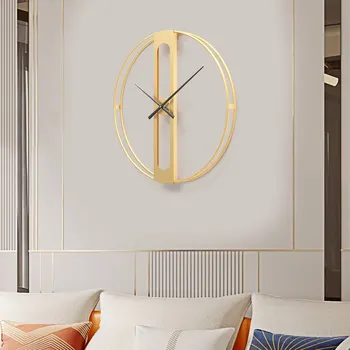 Настенные часы Modern Mid Century Living Large Металлический минималистичный золотой домашний декор