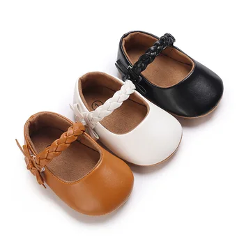 Новая детская обувь, Кожаная обувь для маленьких мальчиков и девочек, противоскользящая резиновая подошва, Первые ходунки для малышей, Детская кроватка для новорожденных, обувь для малышей