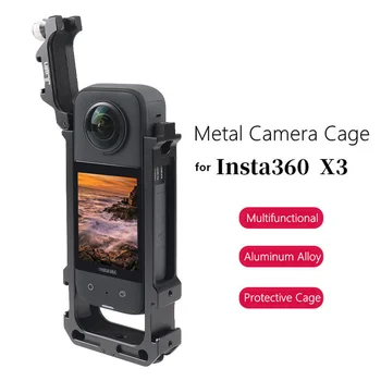 Новинка для Insta360 X3, металлическая клетка для кроликов, камера Insta360 X 3, Защитная расширительная рамка для верховой езды, Аксессуары для экшн-камеры