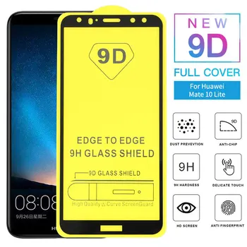 Новое 9D полноклеевое закаленное стекло для Huawei Mate 10 Lite Nova 2i, защитная пленка для экрана, полное покрытие для Huawei Honor 9i G10