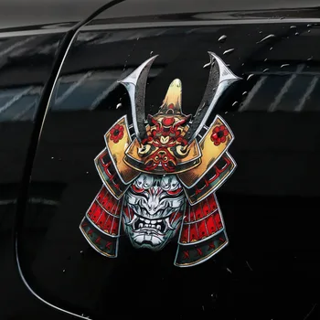 Новые автомобильные наклейки Ghost samurai водонепроницаемая личность черный шлем самурая автомобильный воин царапины наклейки электрический мотоцикл