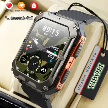 Новые умные часы для мужчин с Bluetooth-вызовом IP68, водонепроницаемые, длительного ожидания, многофункциональные спортивные часы с несколькими циферблатами, уличные умные часы для мужчин