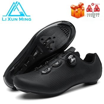 Обувь для велоспорта MTB, резиновая тренировочная подошва и пара моделей SPD, Дышащая, удобная и модная, универсальная, 36-48